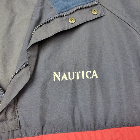 Vintage Nautica Yachting Windbreaker Jacket Mens Large Colorblock 1990's Sailing - Picture 3 of 13